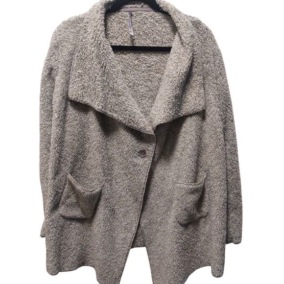 Gray Hugs by Soft Surroundings Size M Hug Me Cardigan Sweater Pockets Medium - Picture 3 of 7